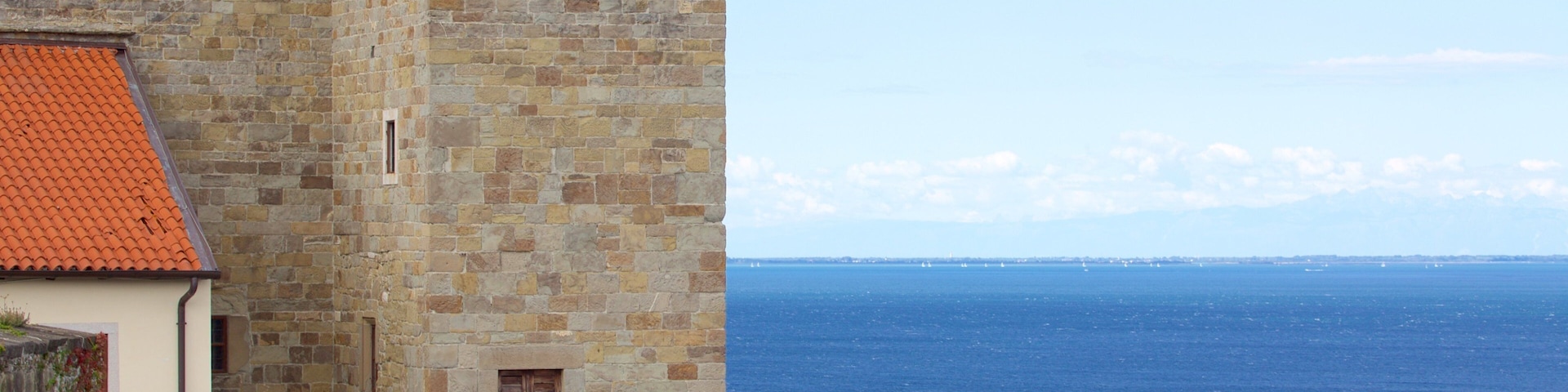 Castello di San Giusto featuring general coastal views, views and chateau or palace