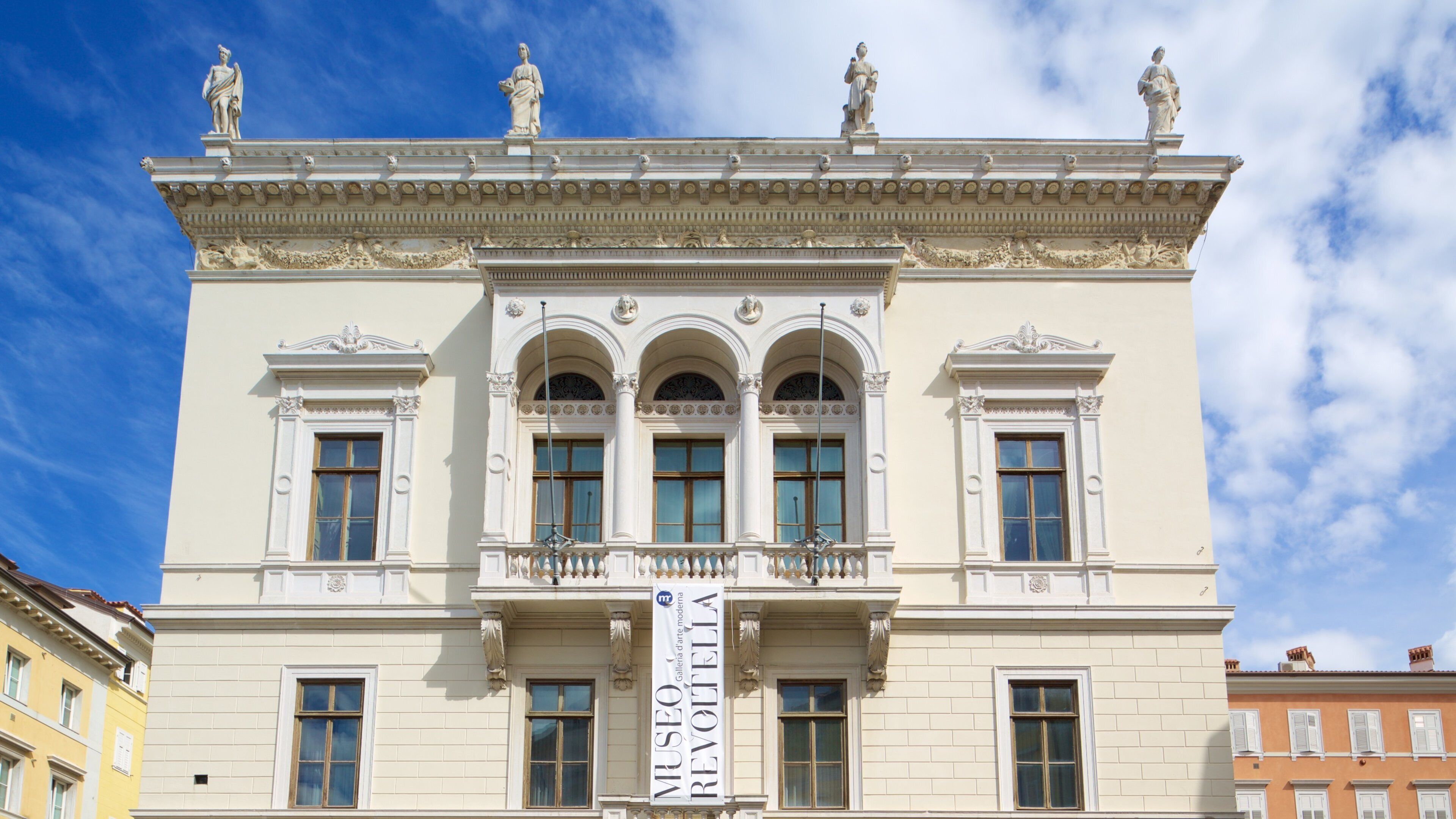 Museo Revoltella which includes signage and heritage architecture