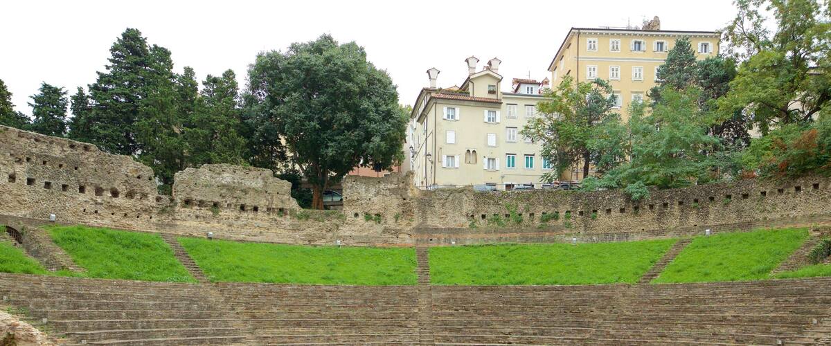 Roman Theatre showing building ruins