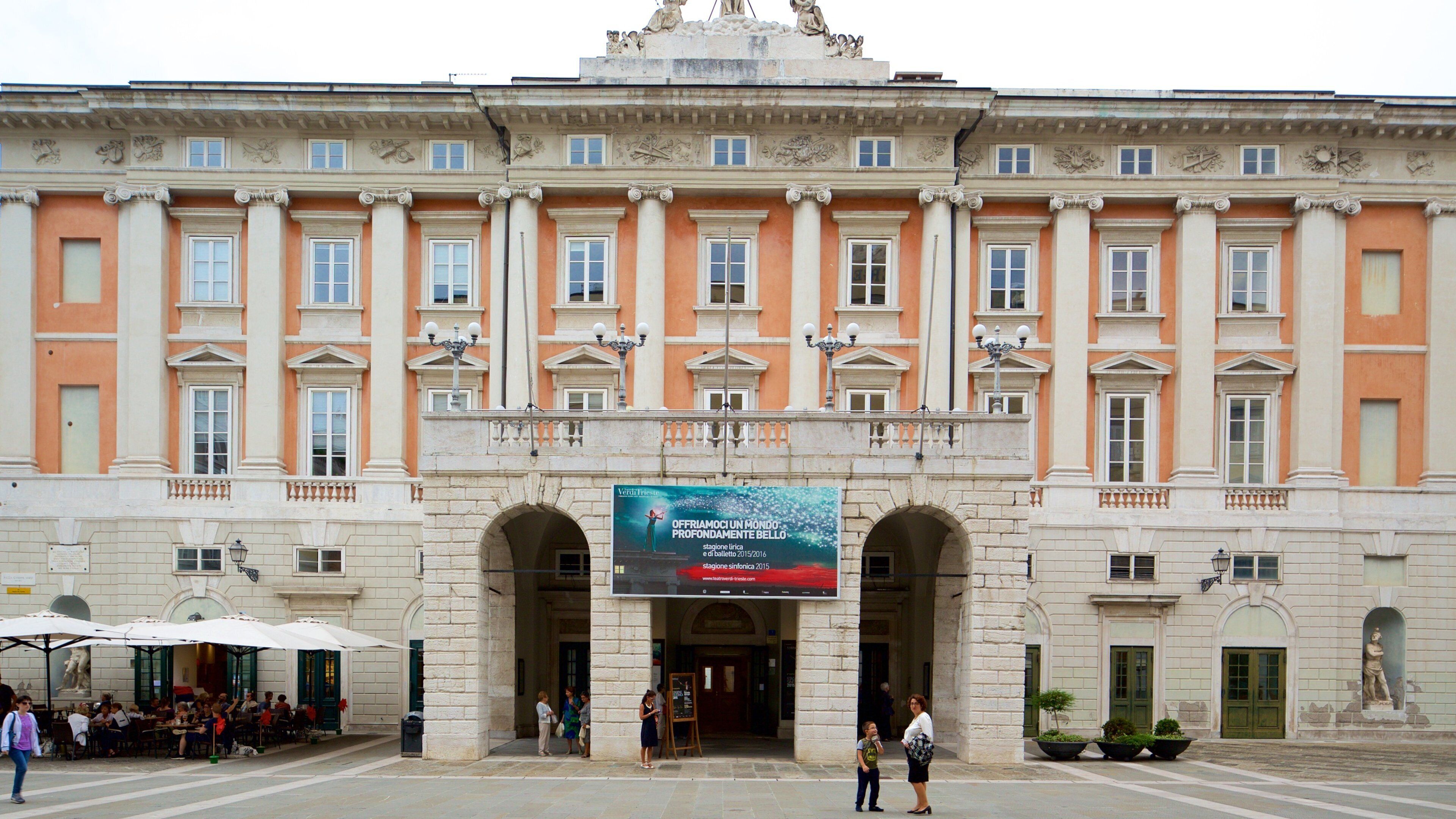 Teatro Lirico Giuseppe Verdi showing a square or plaza and heritage architecture