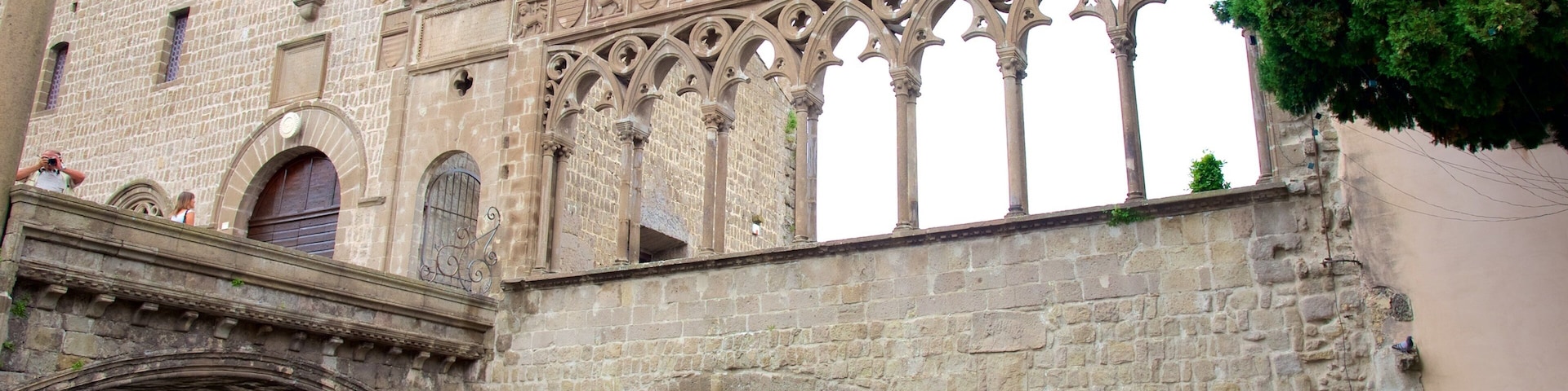 Viterbo mostrando arquitectura patrimonial y un puente