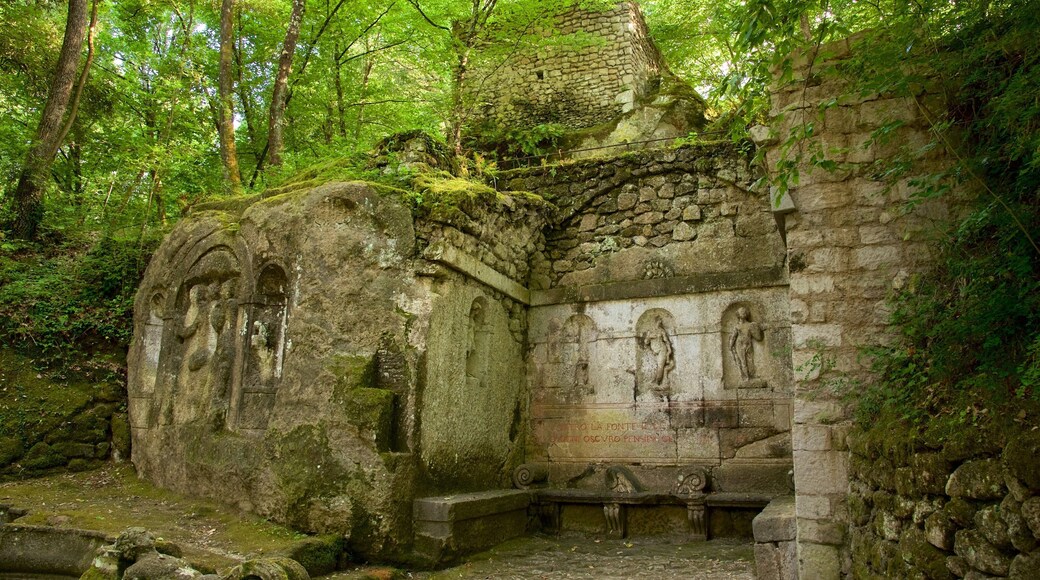 Parc dei Mostri mettant en vedette patrimoine architectural et forĂȘt vierge