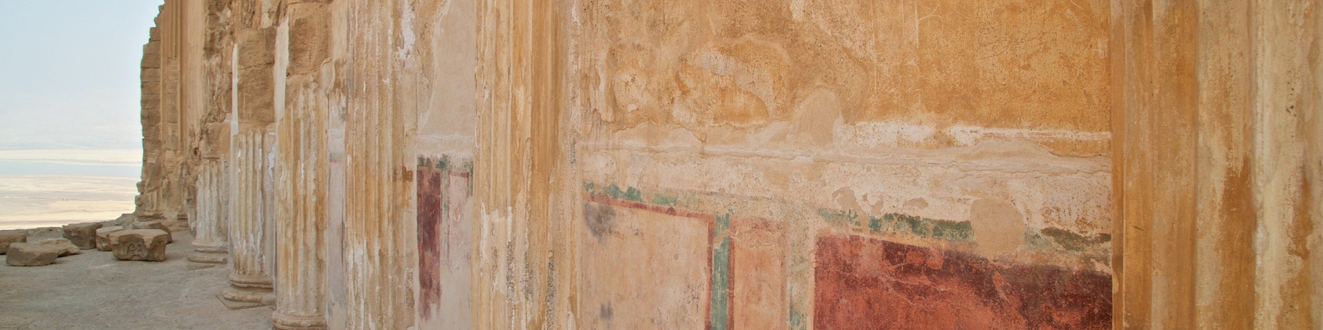 Nationalpark Masada welches beinhaltet Geschichtliches und Gebäuderuinen