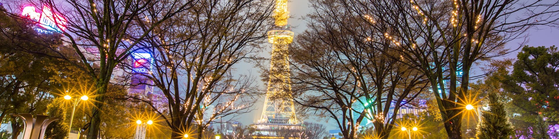 Nagoya TV tower in night.