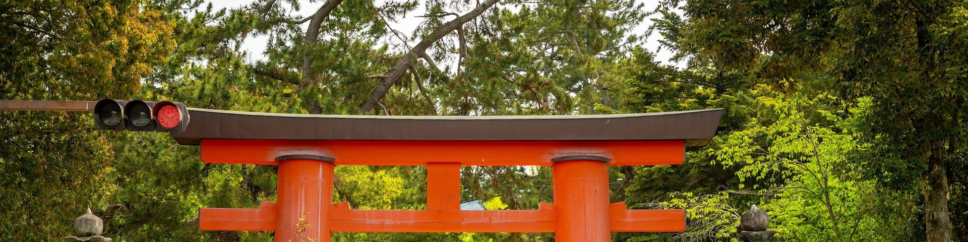 Nara Park which includes a park and heritage elements