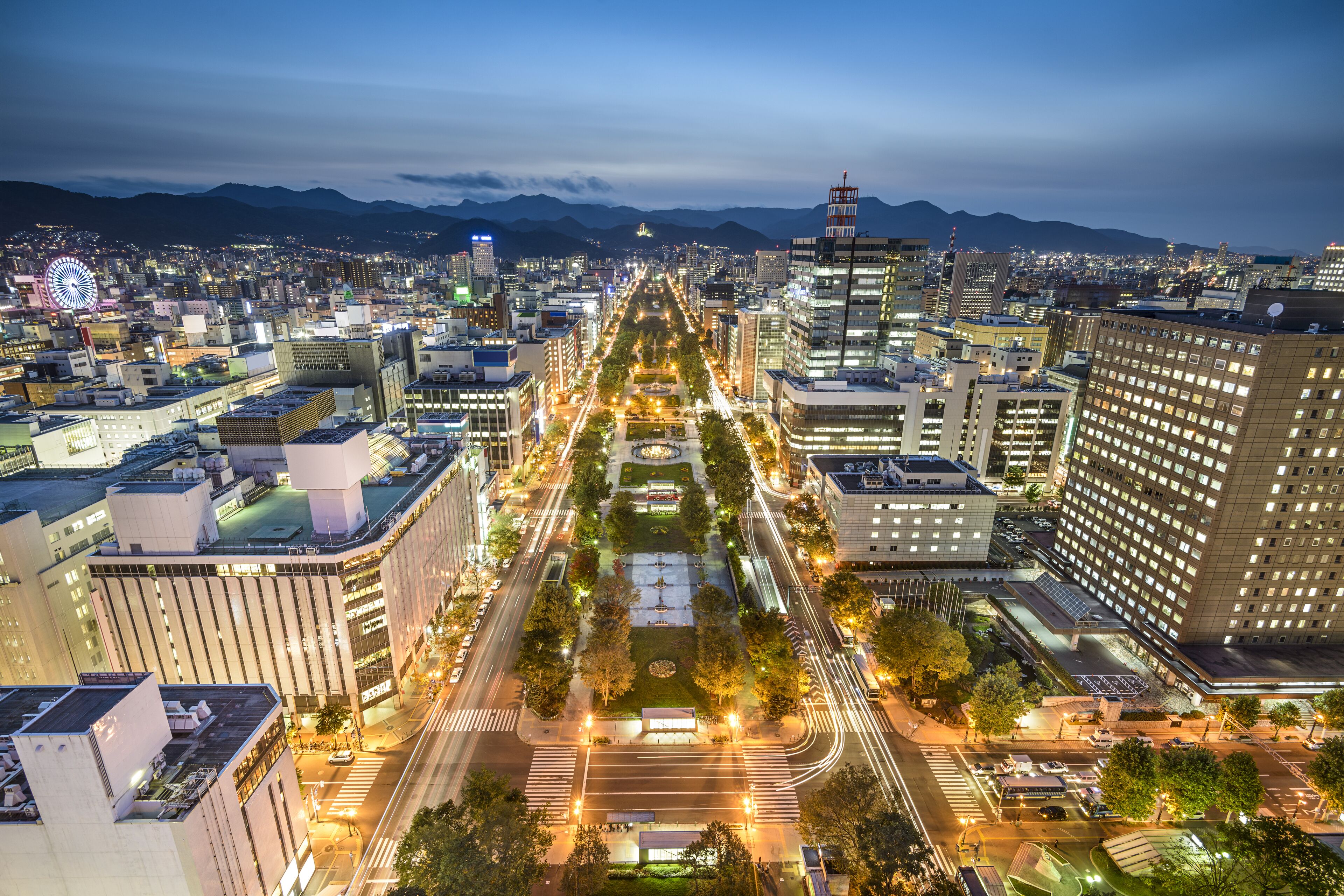 Sapporo, Japan downtown city skyline at Odori Park.; Shutterstock ID 233730313