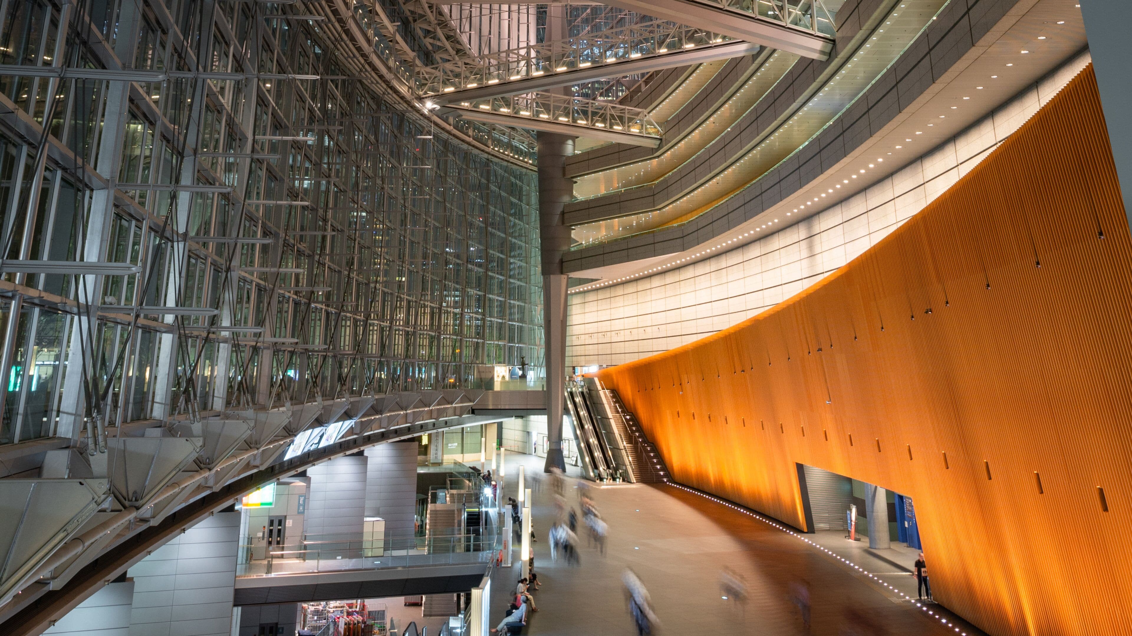 Tokyo International Forum featuring interior views