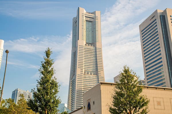 Landmark Tower showing a skyscraper and a city