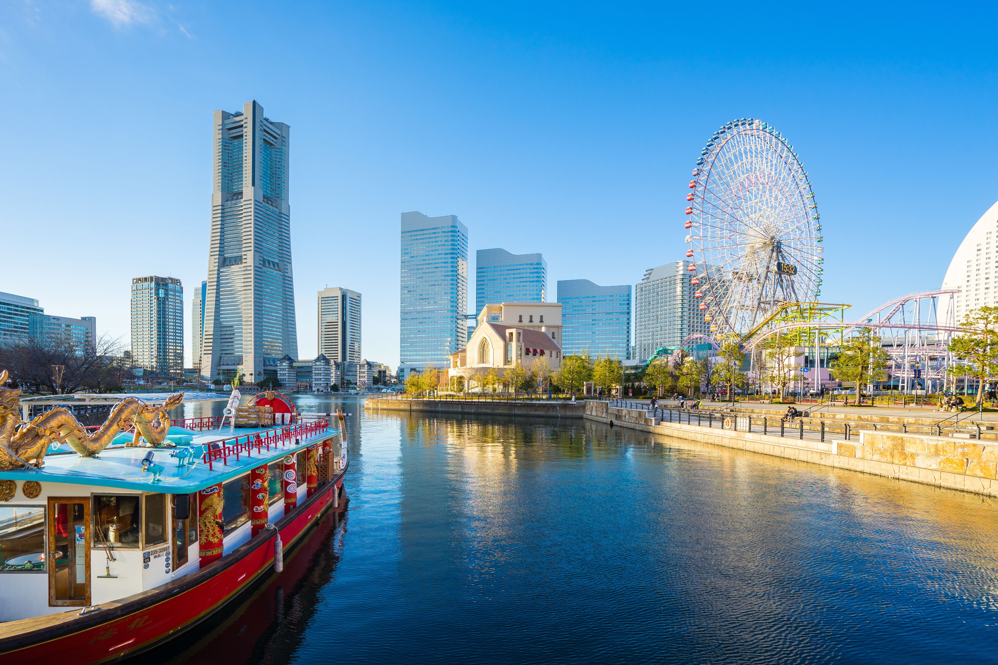 View of Yokohama skyline in Japan