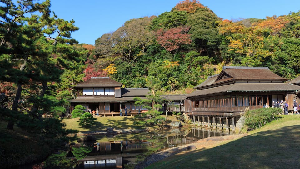 Autumn foliage in the Sankeien Garden, Yokohama, Kanagawa, Japan