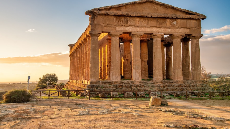 Temple of Concordia in the Valley of the Temples at Agrigento - Sicily, Italy.
