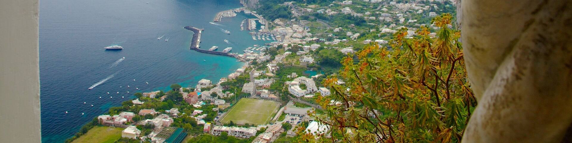 ヴィラ サン ミケーレ 表示 海岸線の眺め, 海岸沿いの町 と 湾岸あるいはハーバー