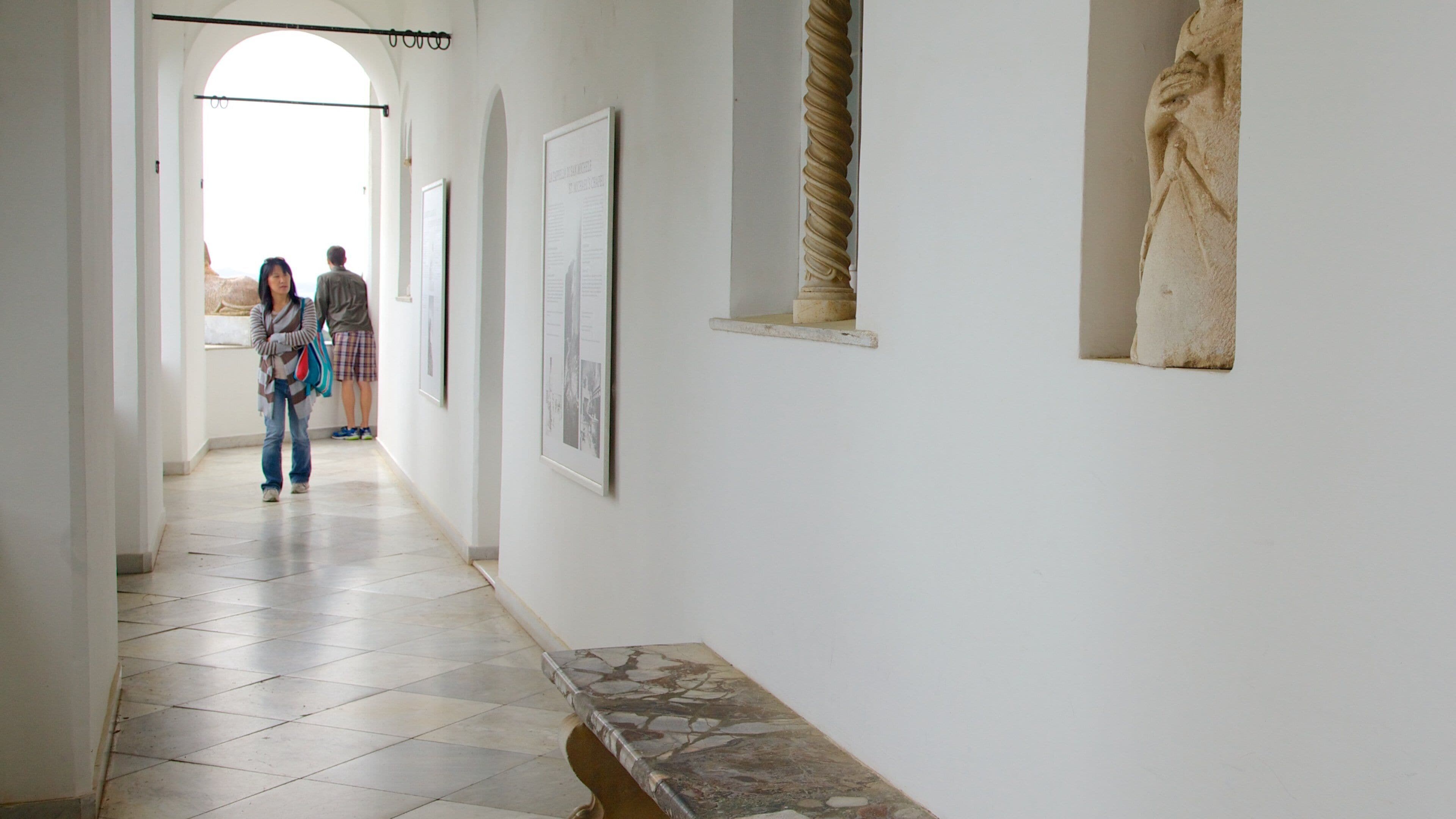 Villa San Michele fasiliteter samt statue eller skulptur og innendørs i tillegg til en kvinne