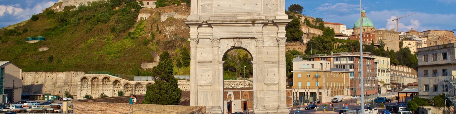Arco di Traiano showing heritage elements