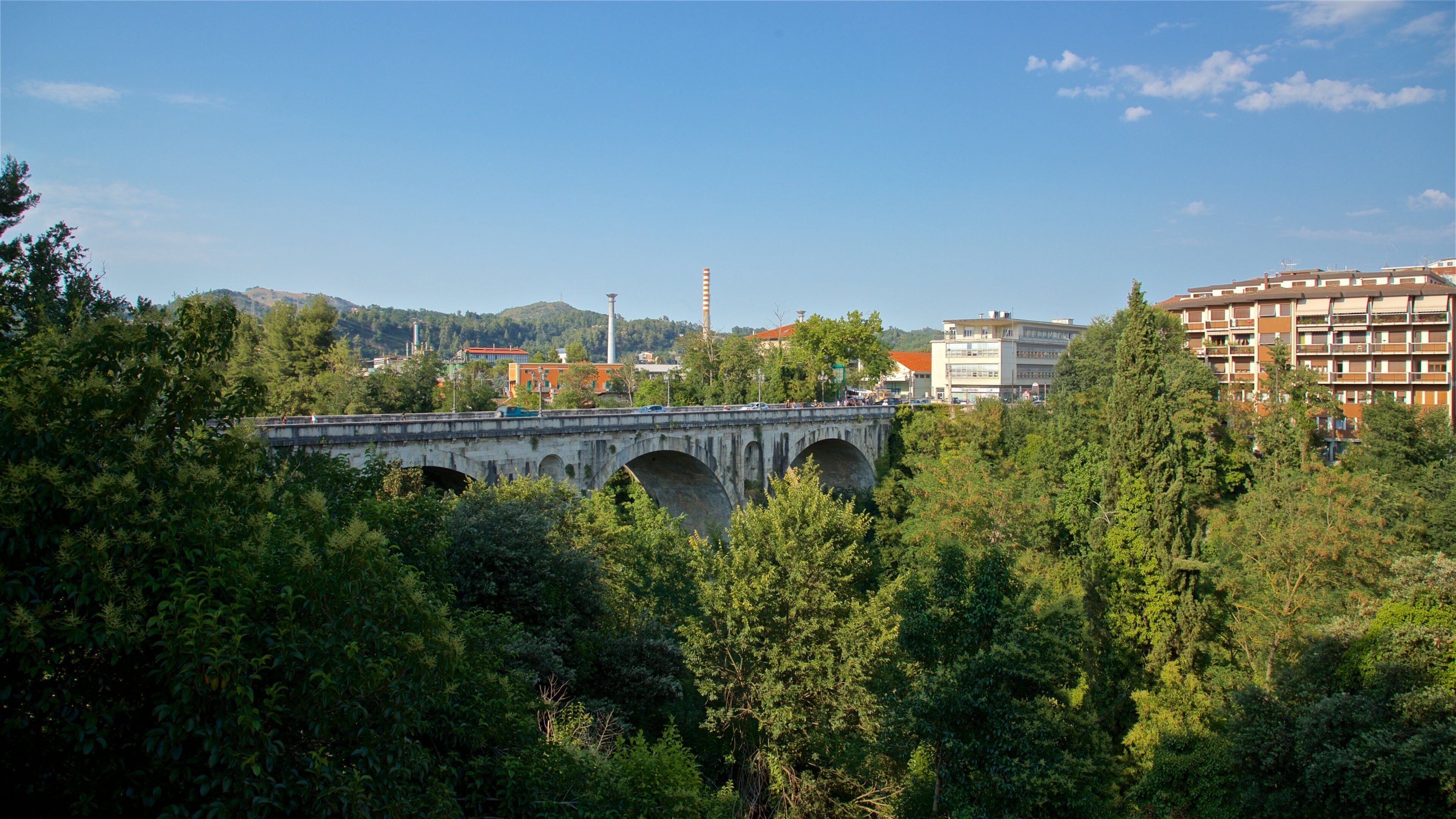 Forte Malatesta showing a bridge and landscape views