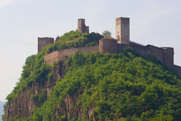 Castel Firmiano which includes mountains and a castle