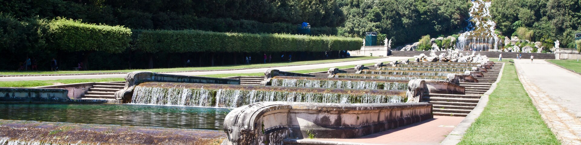 Famous Italian gardens of Reggia di Caserta, Italy.