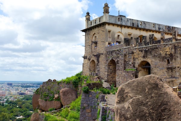 Golconda Fort which includes a castle and heritage architecture