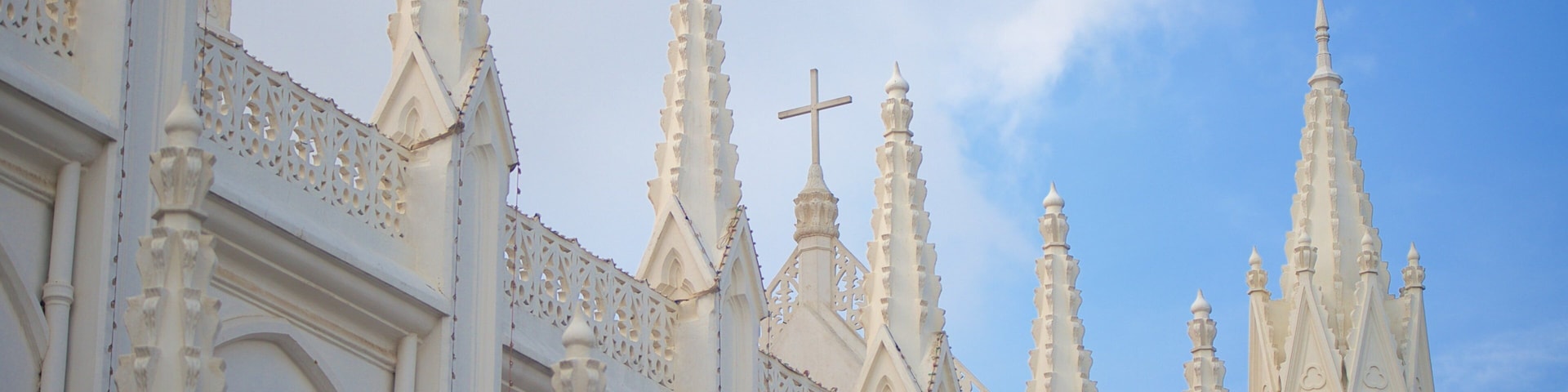 San Thome Cathedral featuring a church or cathedral and heritage architecture