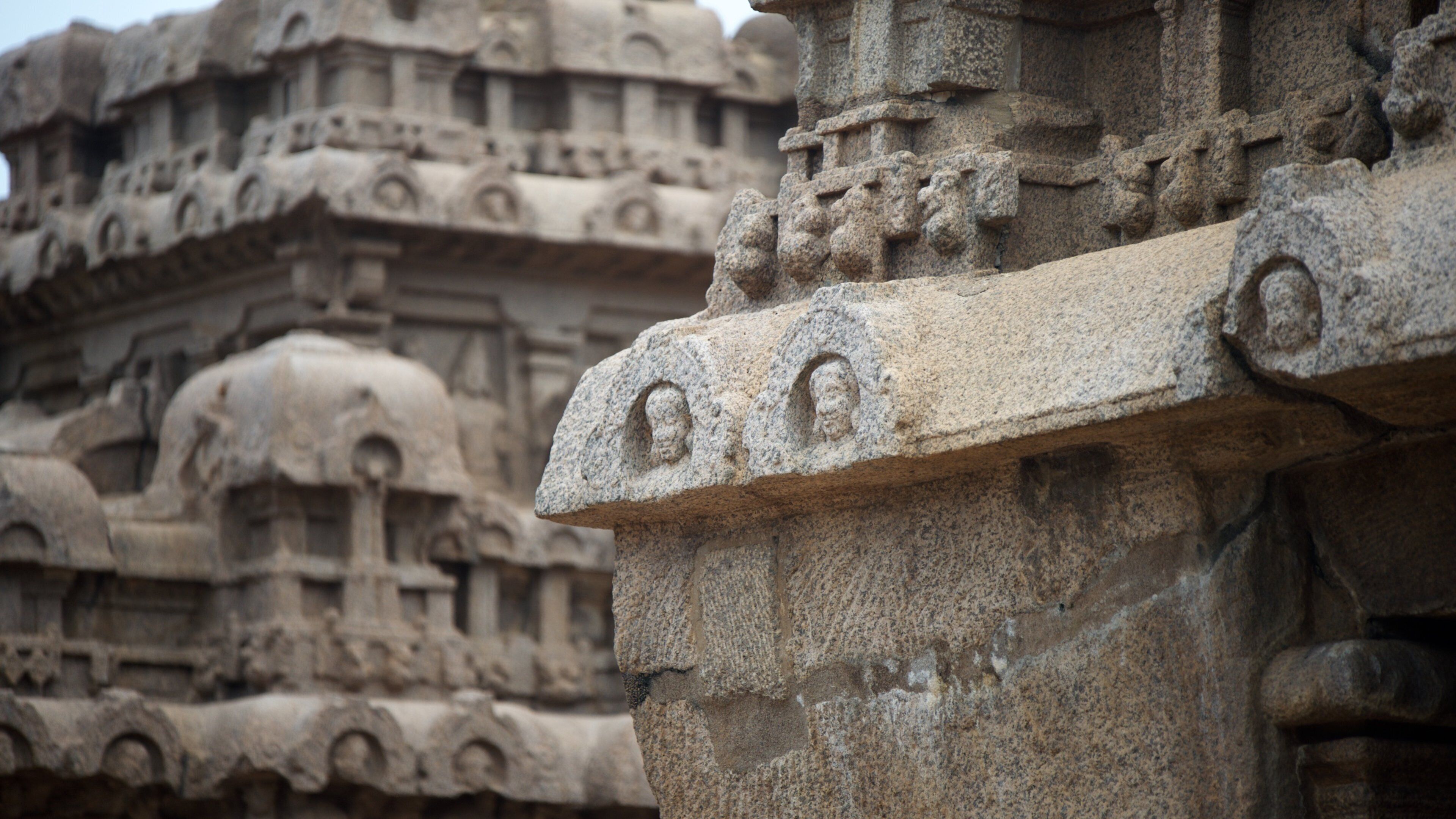 Pancha Pandava Rathas mostrando elementos del patrimonio