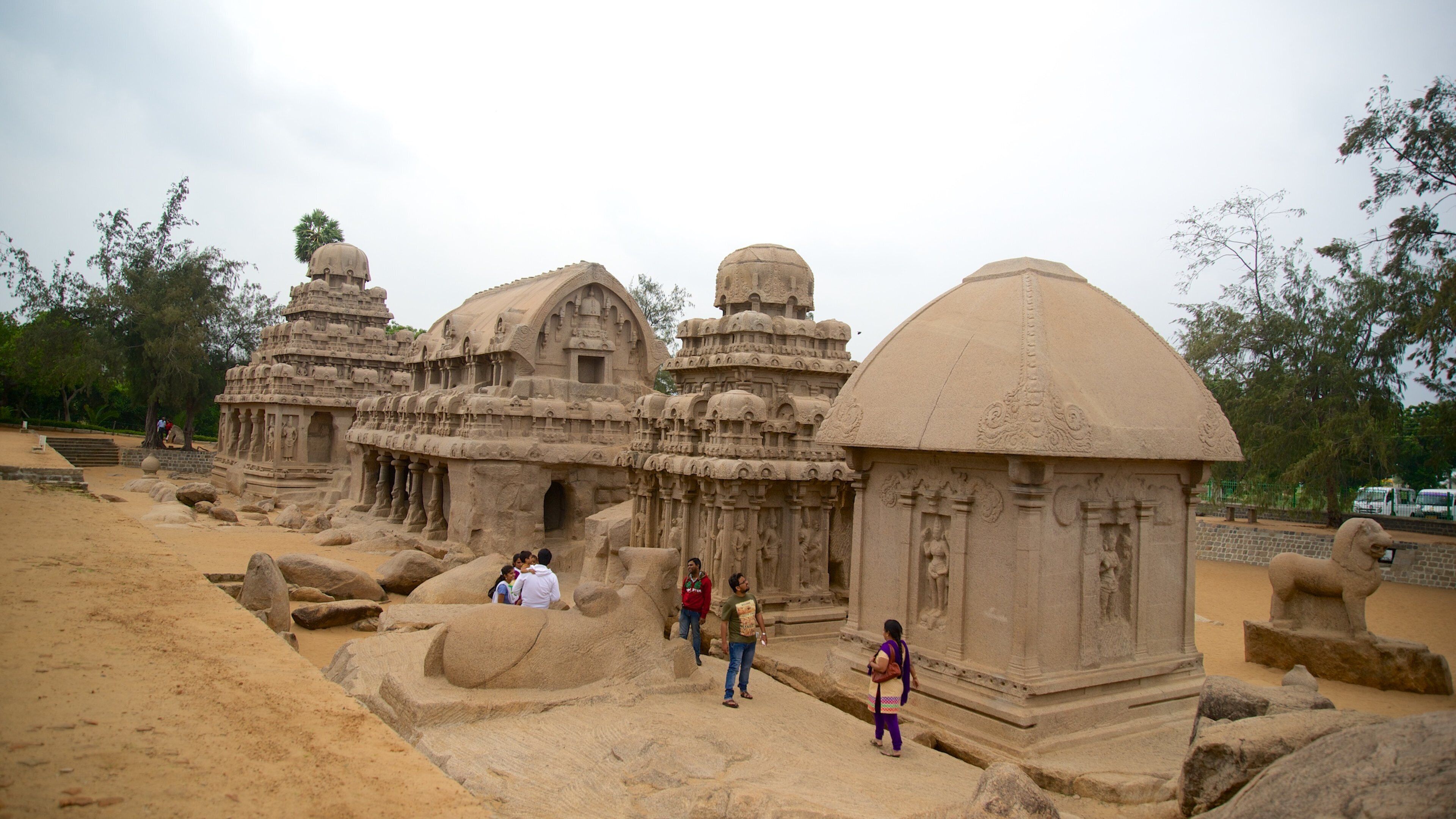 Pancha Pandava Rathas which includes heritage elements