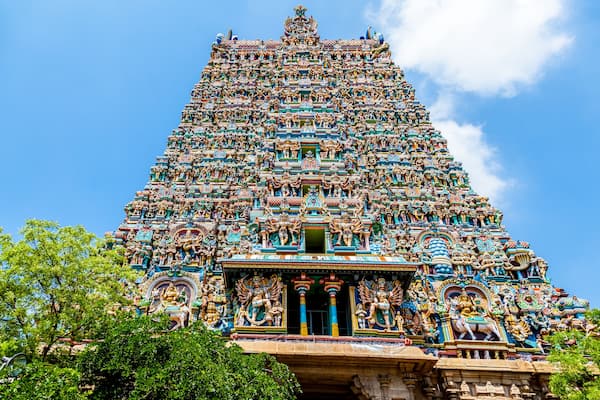 Hindu temple, Meenakshi, Madurai, Tamil Nadu, India