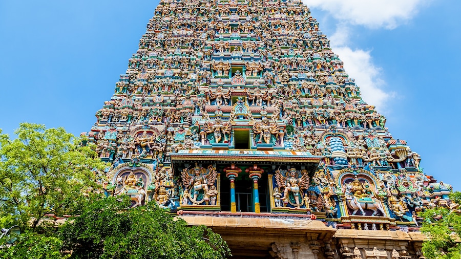 Hindu temple, Meenakshi, Madurai, Tamil Nadu, India