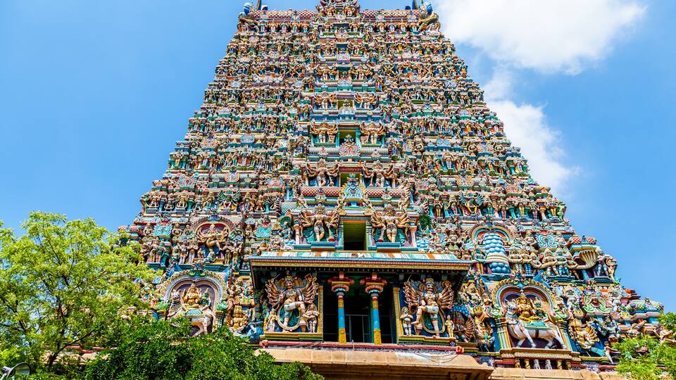 Hindu temple, Meenakshi, Madurai, Tamil Nadu, India