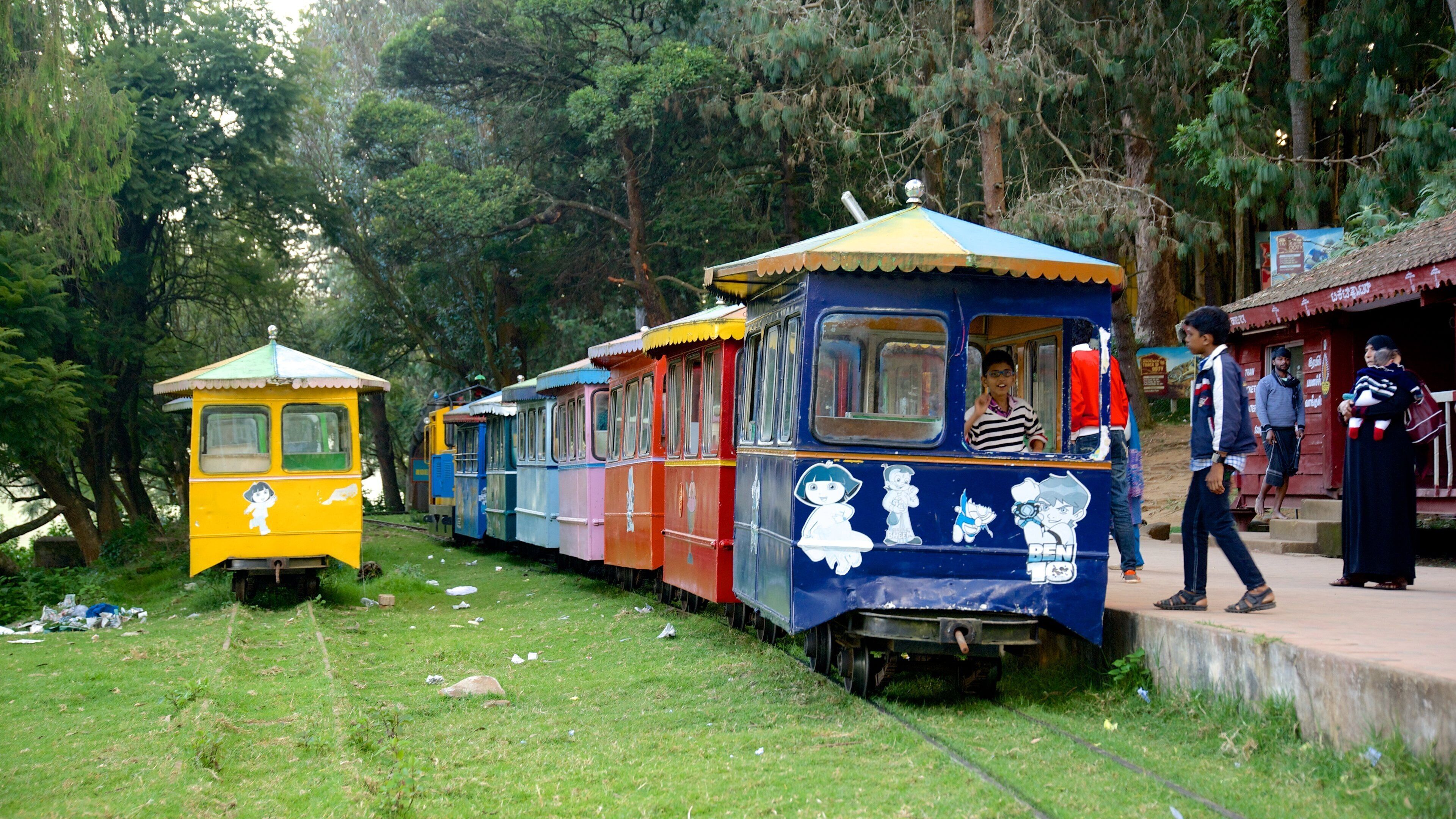 Ooty Lake which includes railway items and forests