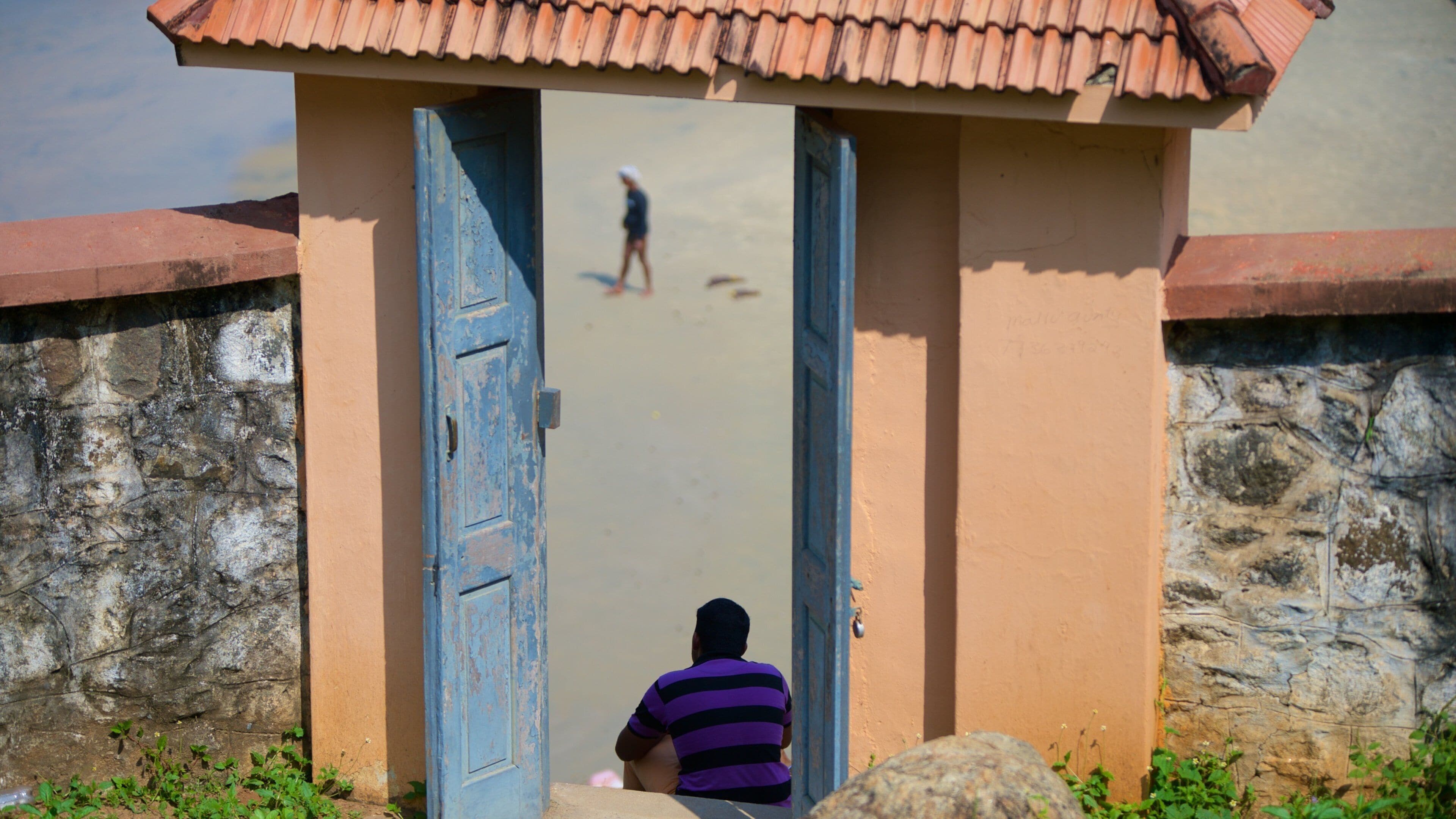 Playa Lighthouse y también un hombre