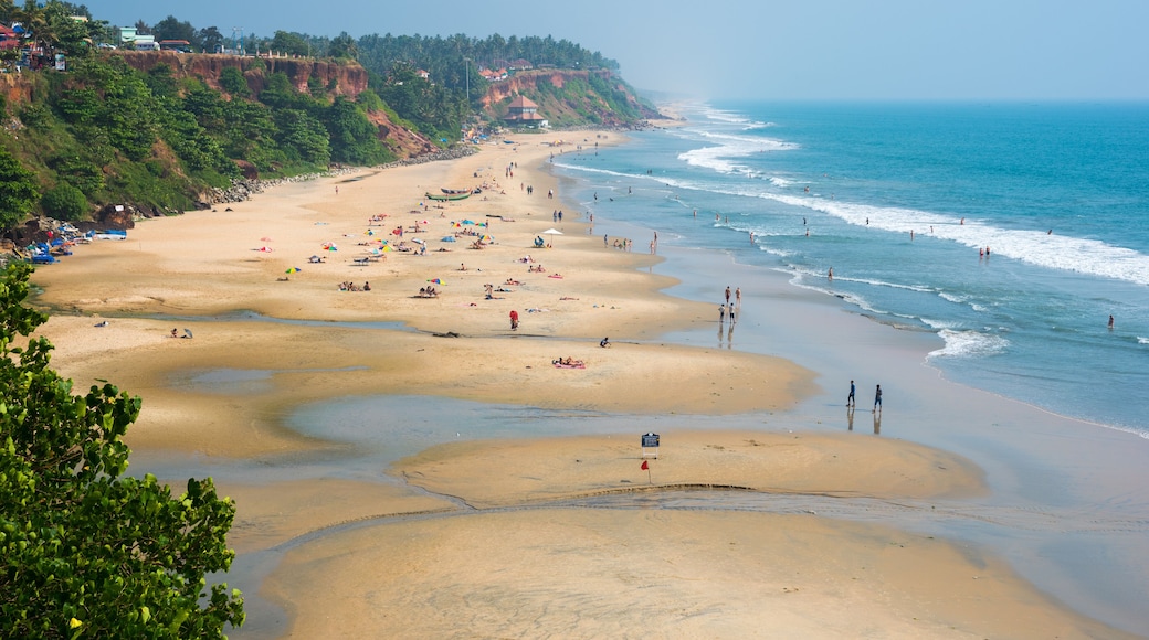 Varkala beach, Kerala, India, a popular beach area in Kerala state