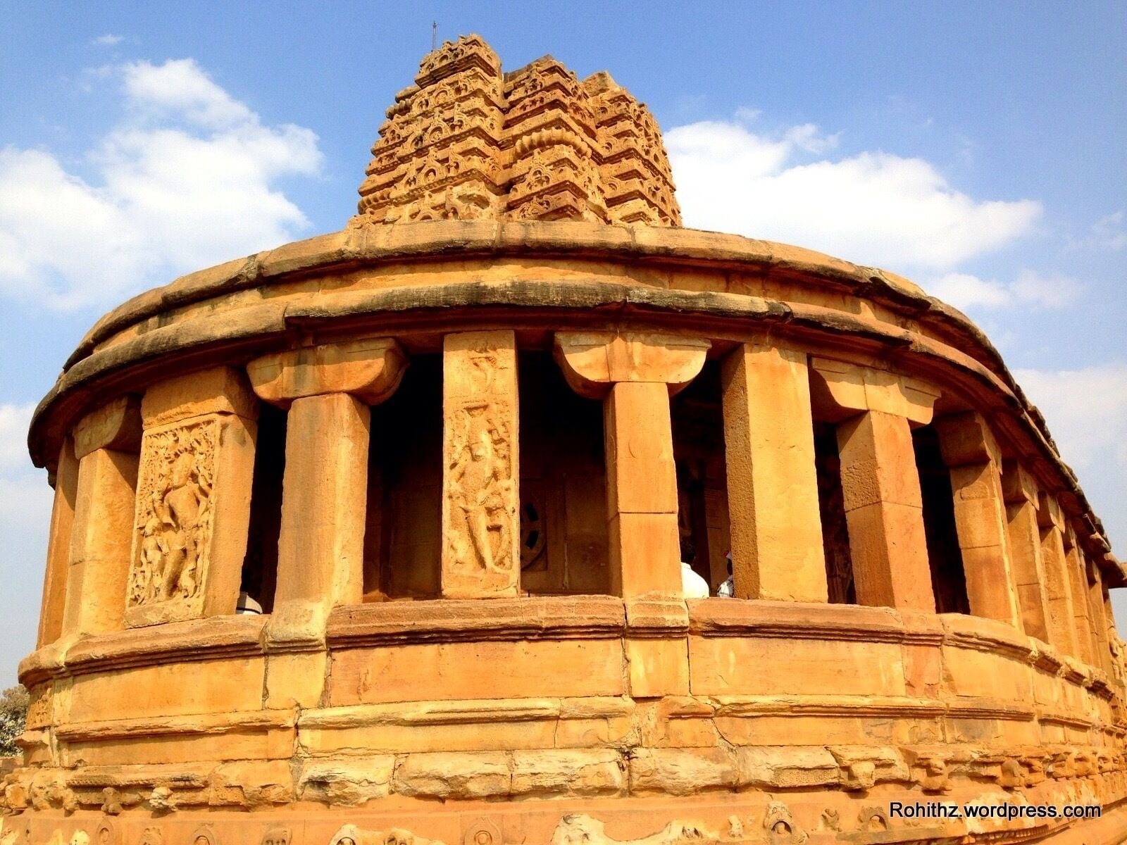 The Durga temple, a former Hindu temple, is located in Aihole in the state of Karnataka, India. The temple was built between the 7th and the 8th century by the dynasty of the Chalukyas. The architecture of the temple is predominantly Dravida with Nagara style also is used in certain areas. The Durga Temple is considered a unique and magnificent temple of the Chalukyan period.
#aihole #durgatemple #temple #chalukya #historical  #karnataka #incredibleindia #hindutemples  #bagalkot  #incredibleindia #india #workmanship 