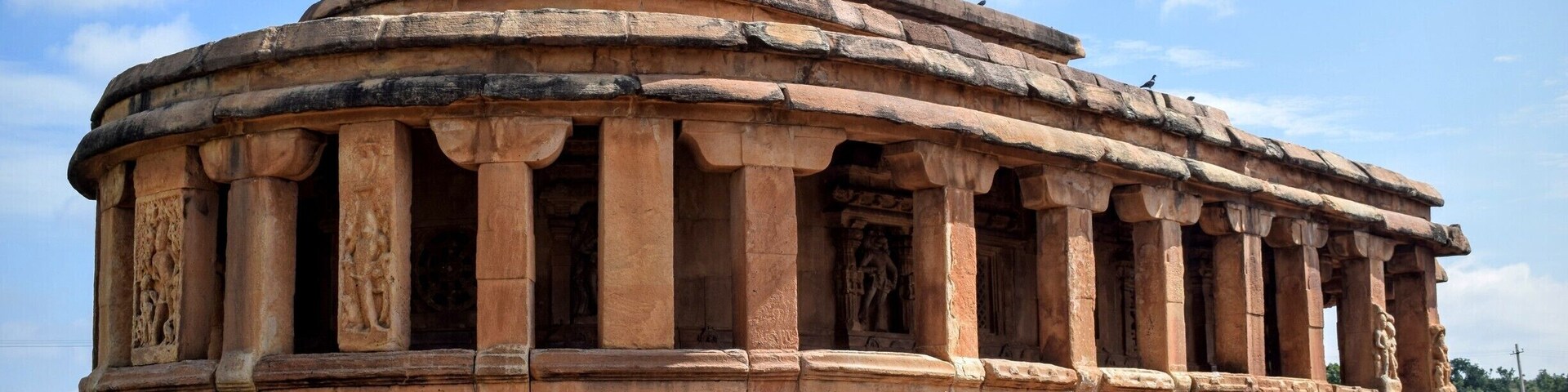 Durga temple at Aihole. Chalukyan architecture, with about 125 stone temples dating from 5th century AD.