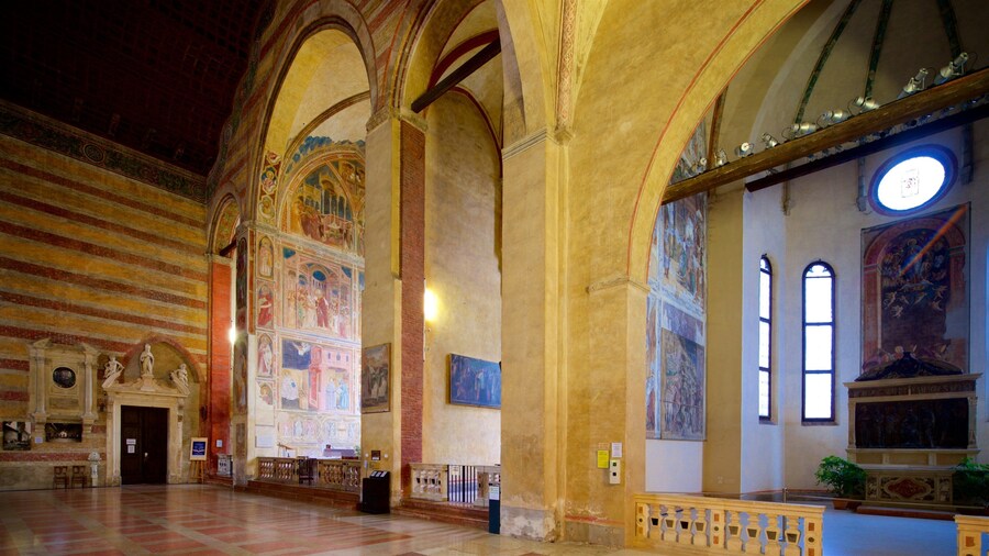 Church of the Eremitani showing interior views and a church or cathedral