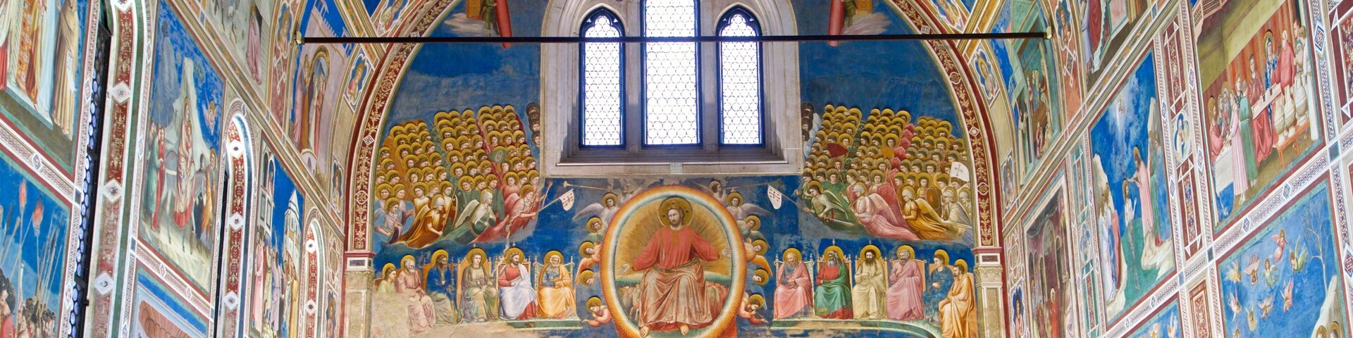 Scrovegni Chapel featuring art, religious elements and interior views