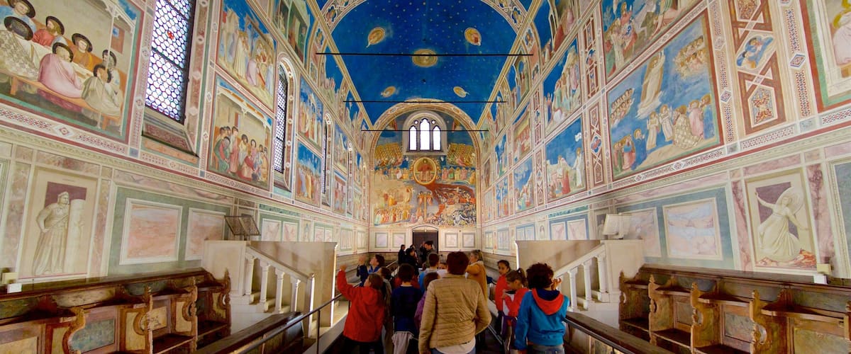 Cappella degli Scrovegni das einen Kunst, religiöse Elemente und Geschichtliches