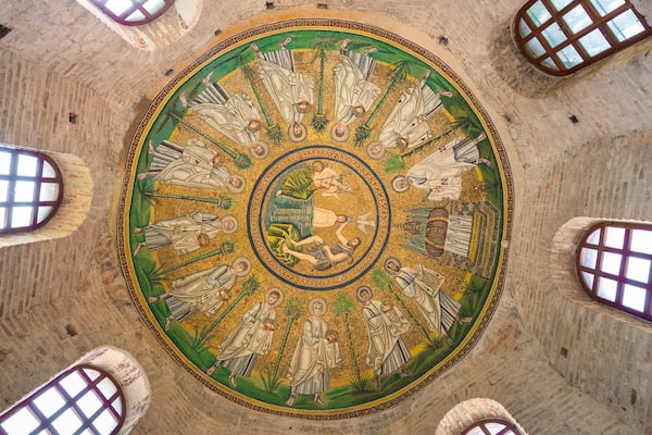 Arian Baptistry featuring heritage elements, art and interior views