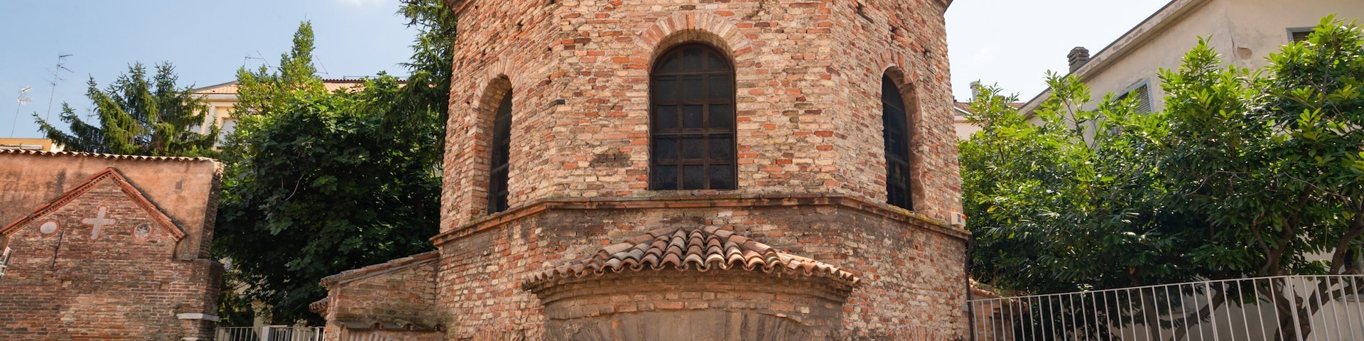 Arian Baptistry showing heritage elements