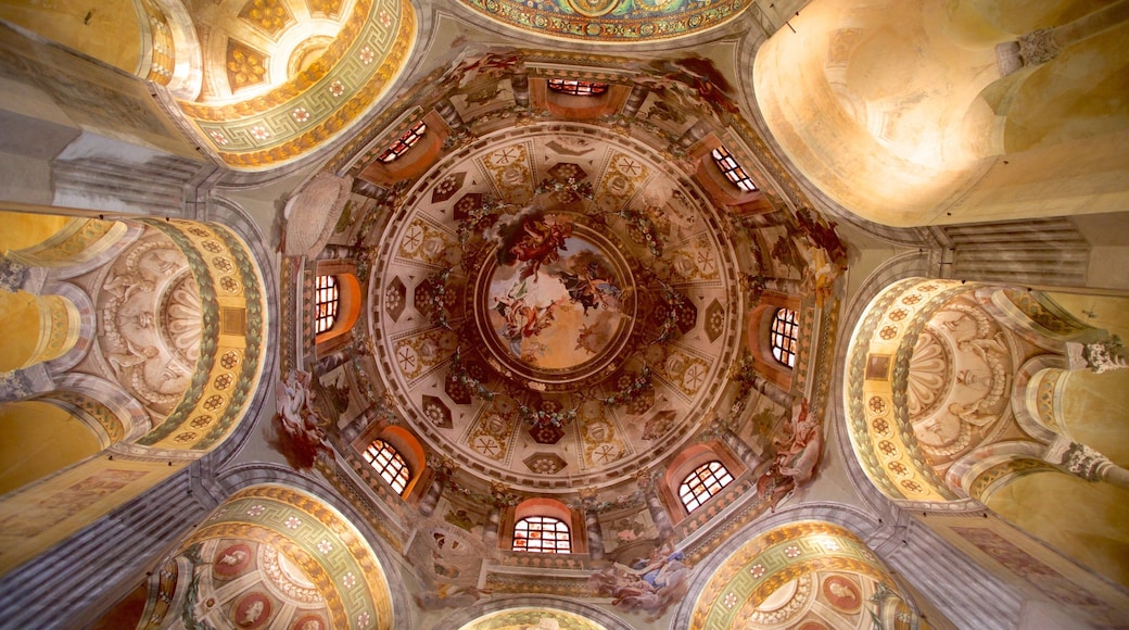 Basilica of San Vitale showing religious elements, heritage architecture and interior views