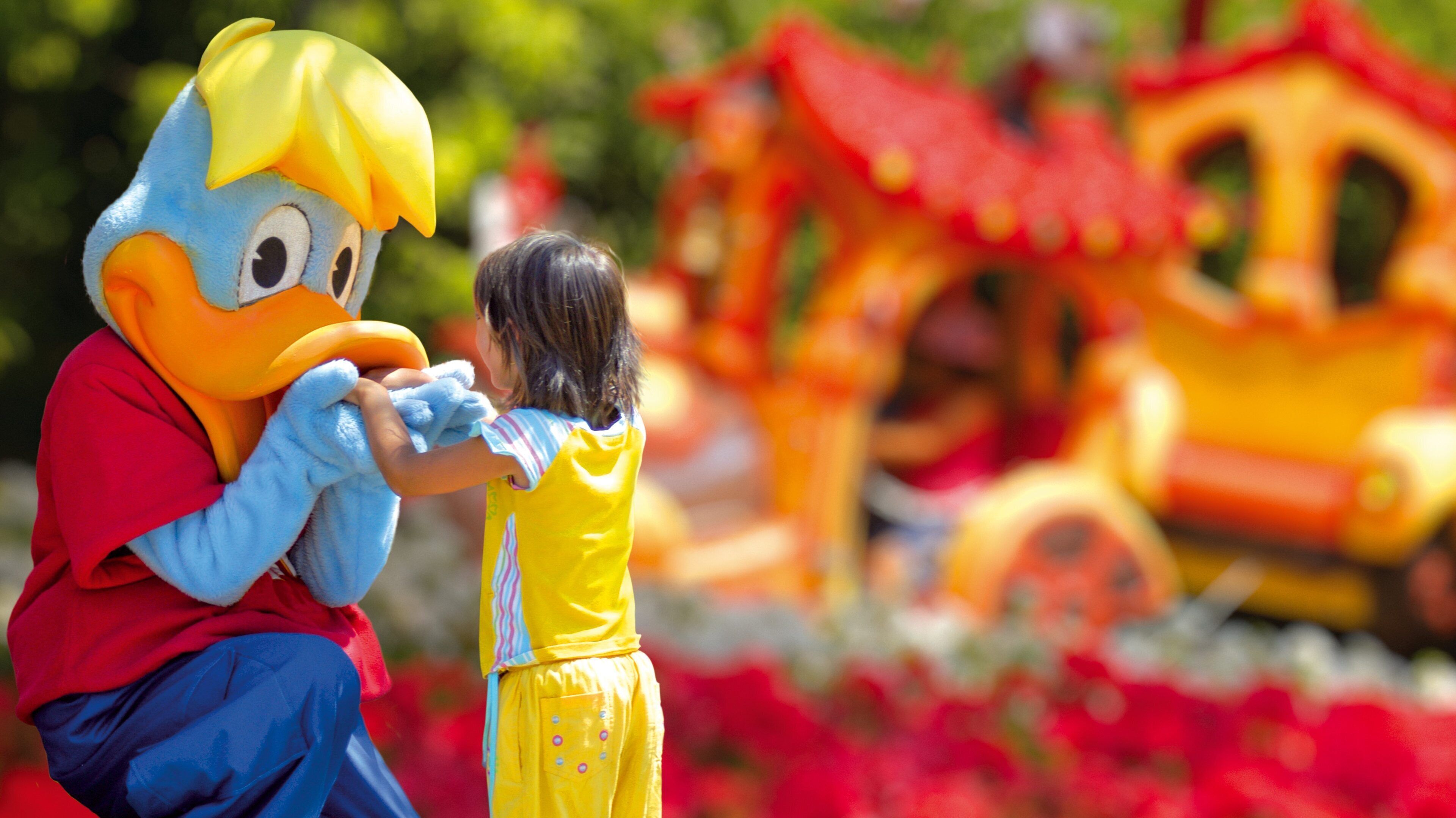 Mirabilandia showing rides as well as an individual child