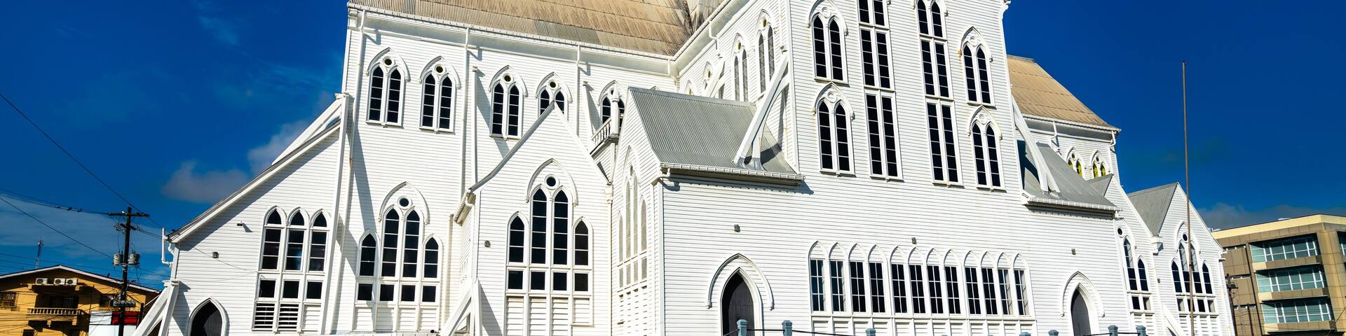 St. George Cathedral, a large wooden church in Georgetown, Guyana