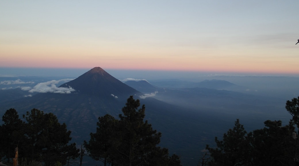 Sunset from the Acatenango volcano.