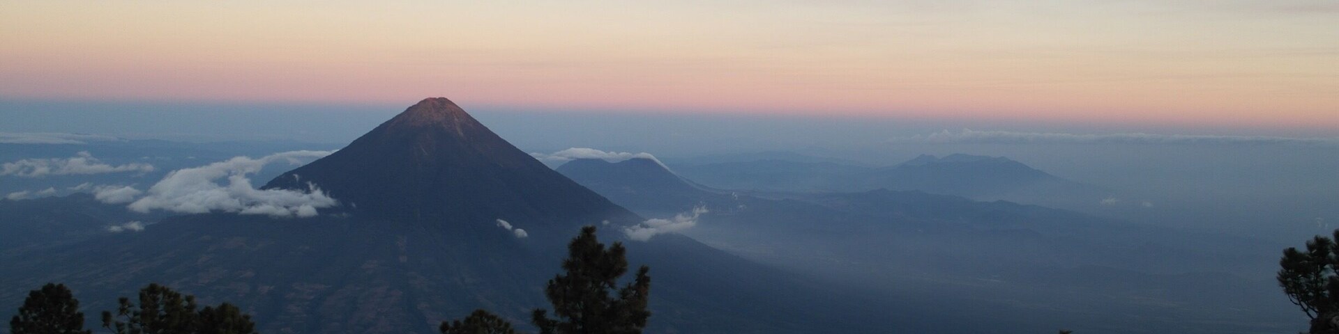 Sunset from the Acatenango volcano.