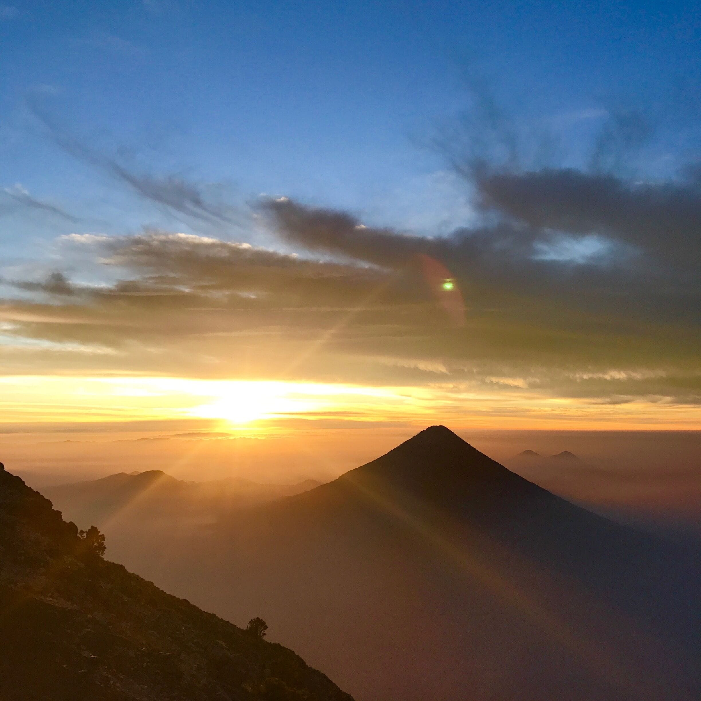 Sun rise in Guatemala at 4,000 meters