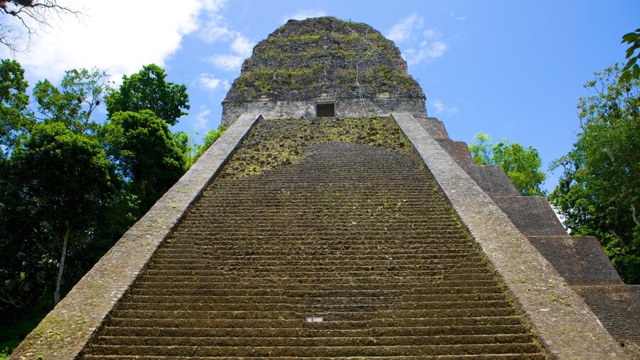 Tikal showing a ruin and heritage elements