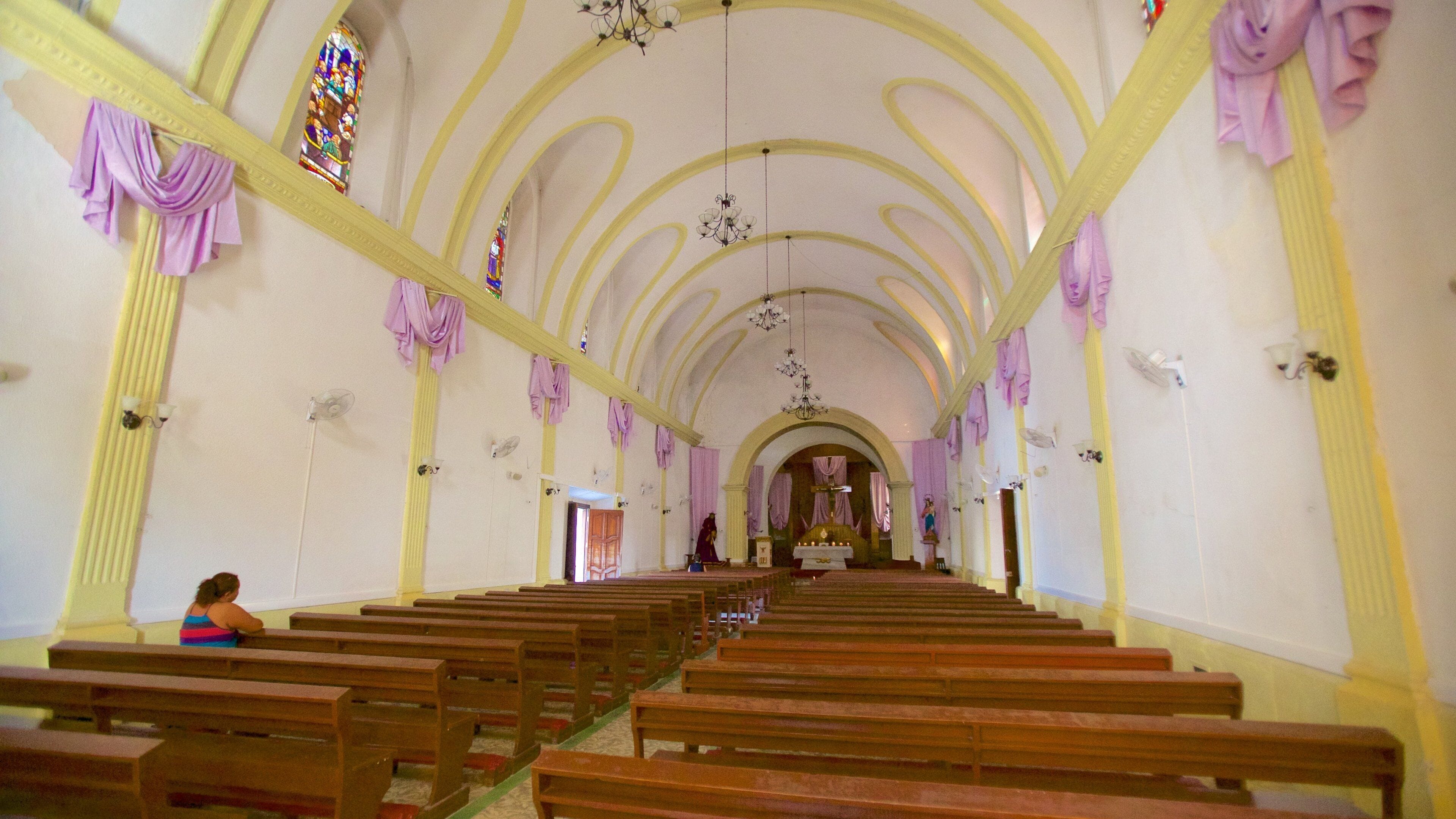Church of Our Lady of the Remedies showing interior views and a church or cathedral
