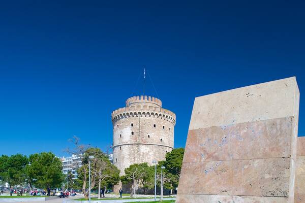 Weißer Turm von Thessaloniki das einen Geschichtliches