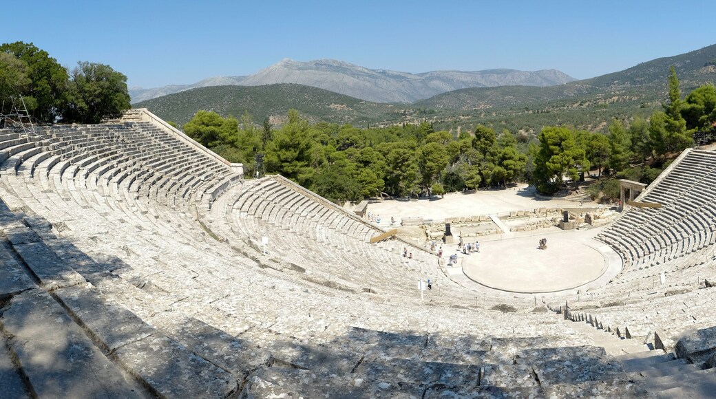 The Epidaurus Ancient Theatre is a theatre in the Greek old city of Epidaurus dedicated to the ancient Greek God of medicine, Asclepius