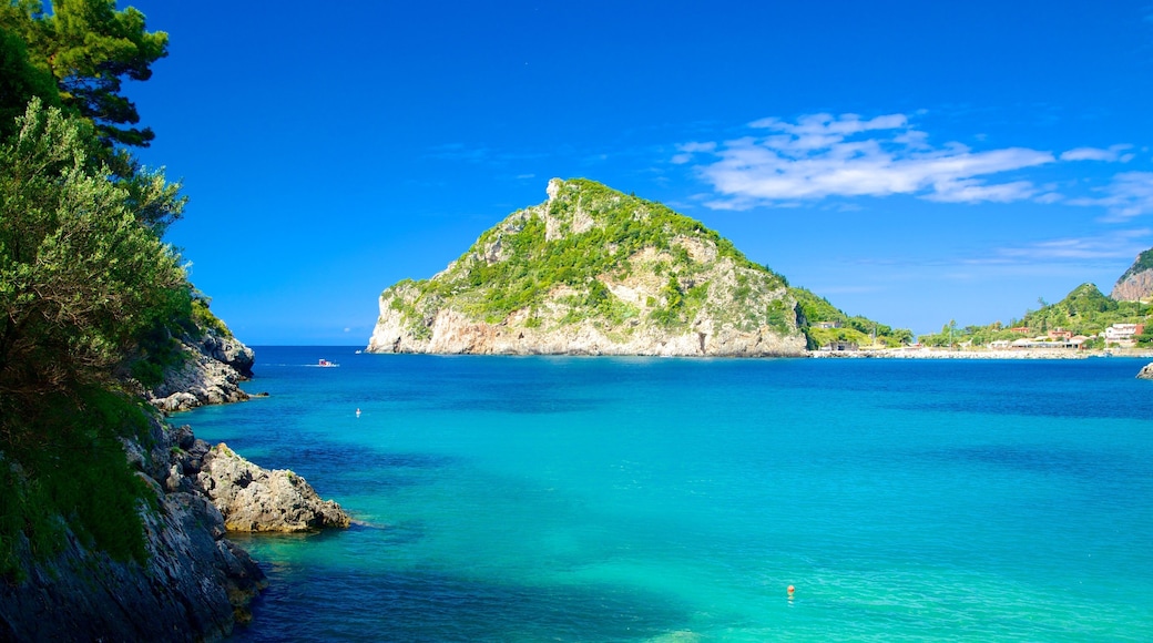 Paleokastritsa Beach featuring general coastal views