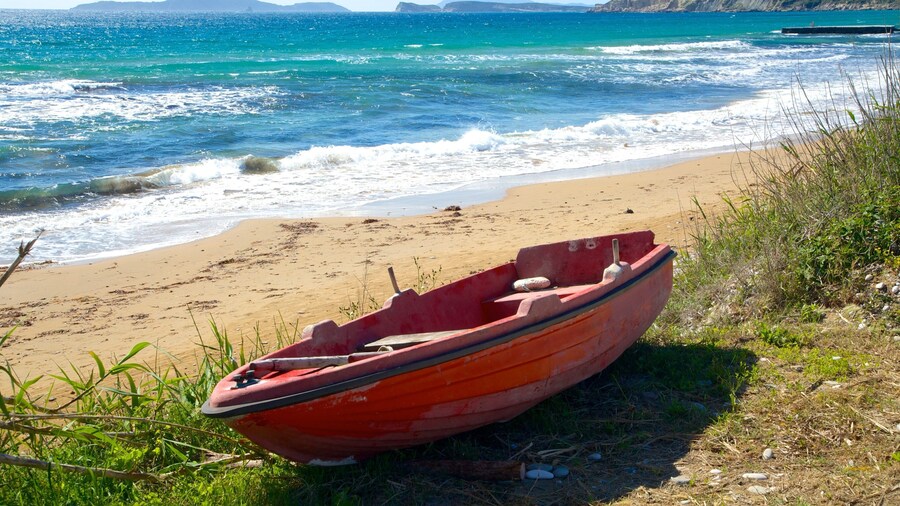 Strand von Arillas das einen Landschaften und Strand
